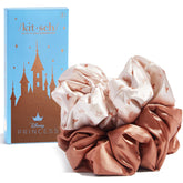 Kitsch Pillow Satin Scrunchies for Women - Hair Ties No Damage, No Crease Hair Accessories | Perfect for Day or Night | Ideal Gifts for Women - Blush, 4pcs