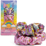 Kitsch Pillow Satin Scrunchies for Women - Hair Ties No Damage, No Crease Hair Accessories | Perfect for Day or Night | Ideal Gifts for Women - Blush, 4pcs