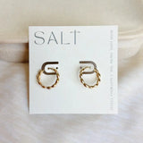 Wavy Hoop Earrings | 18k Gold | Dainty Hoops with Clasp