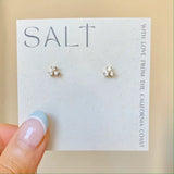 Trinity Studs | 18k Gold | Dainty Rhinestone Stud Earrings