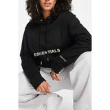Front and Sleeve Graphic Women Hoodie