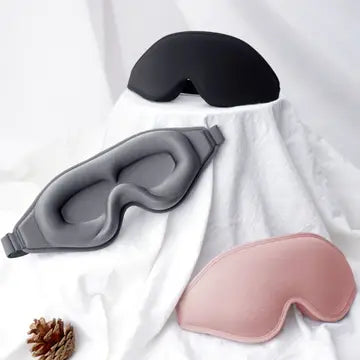3D Contoured Sleep Eye Mask with Memory Foam Padding Adjustable Strap and Full Light Blocking