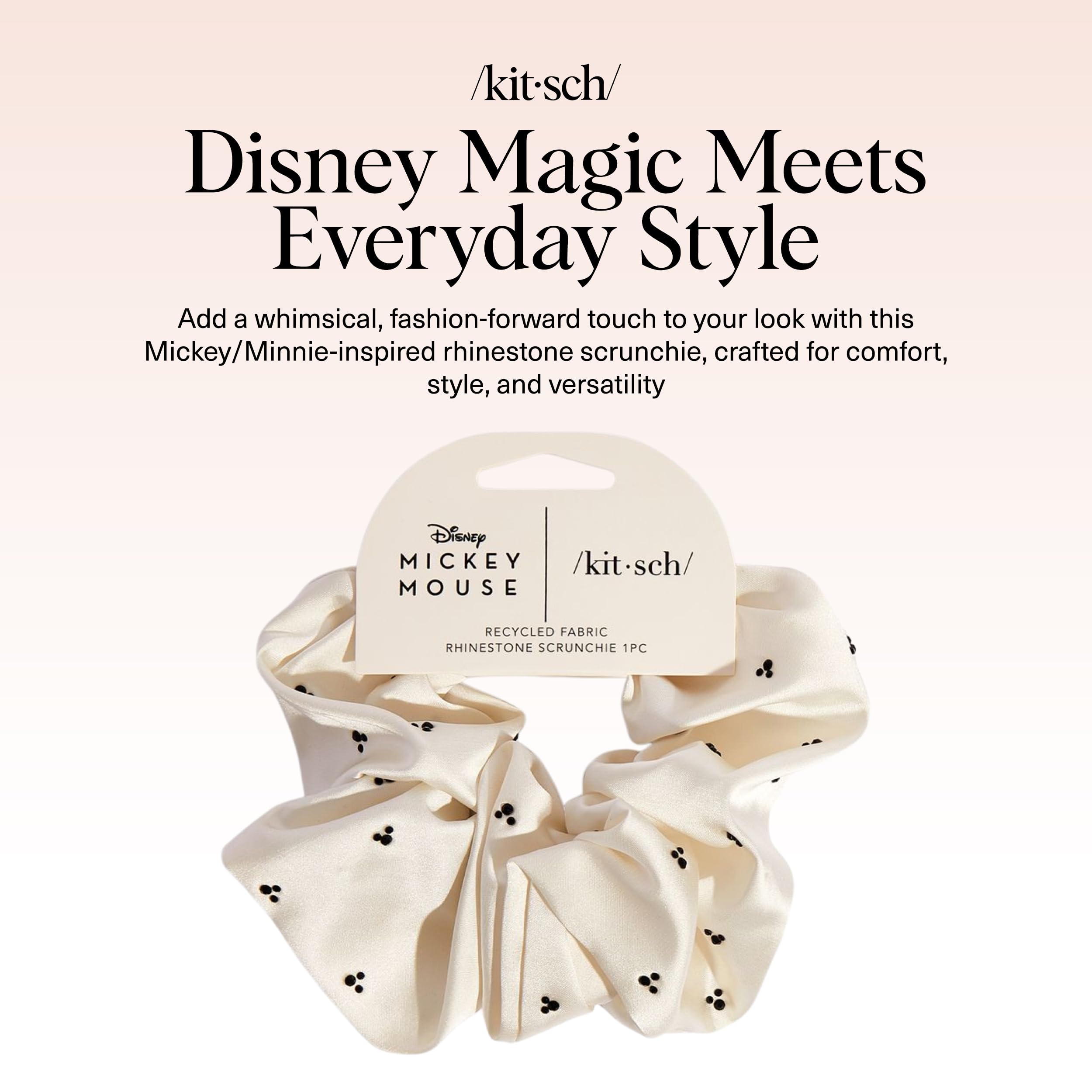 Kitsch Pillow Satin Scrunchies for Women - Hair Ties No Damage, No Crease Hair Accessories | Perfect for Day or Night | Ideal Gifts for Women - Blush, 4pcs