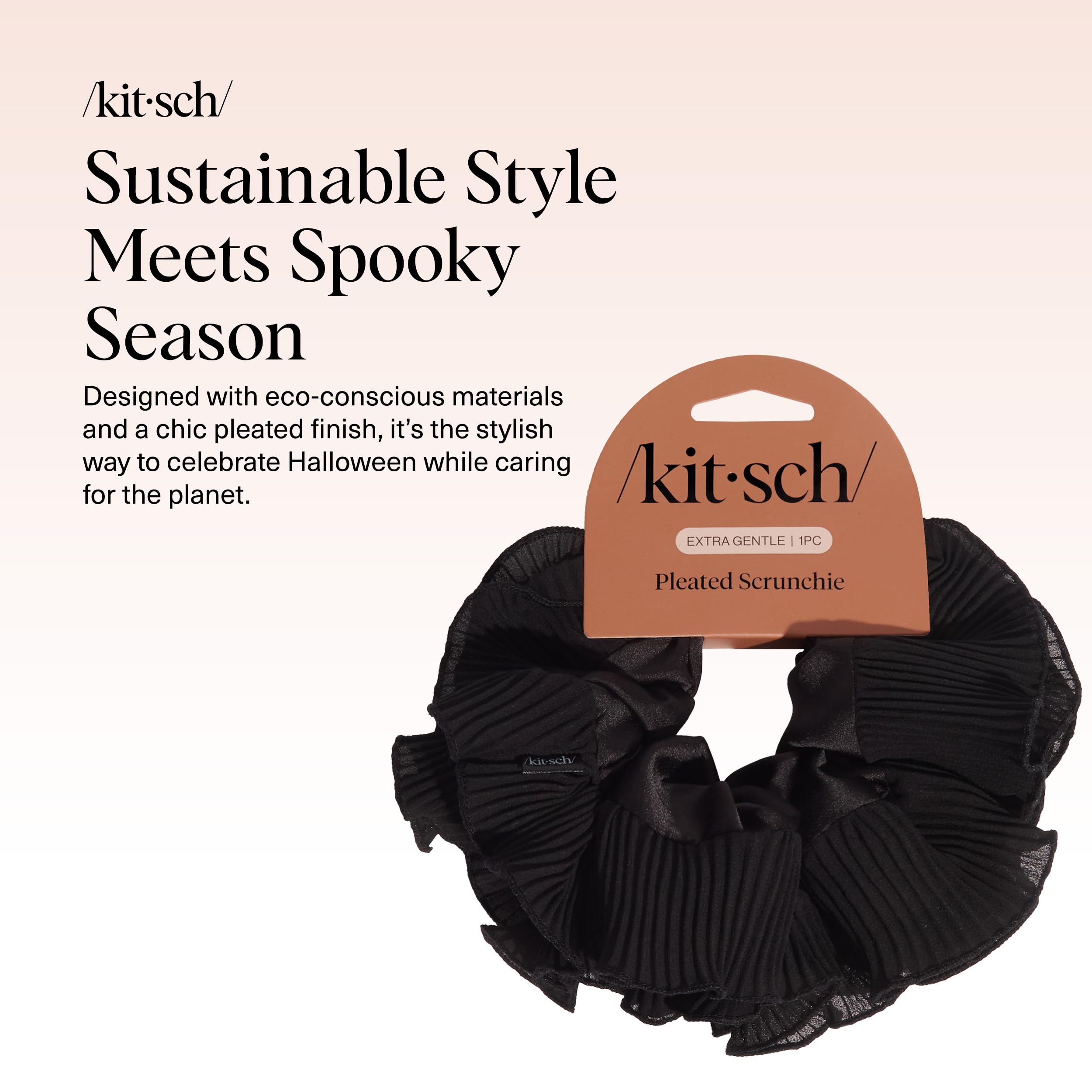 Kitsch Pillow Satin Scrunchies for Women - Hair Ties No Damage, No Crease Hair Accessories | Perfect for Day or Night | Ideal Gifts for Women - Blush, 4pcs