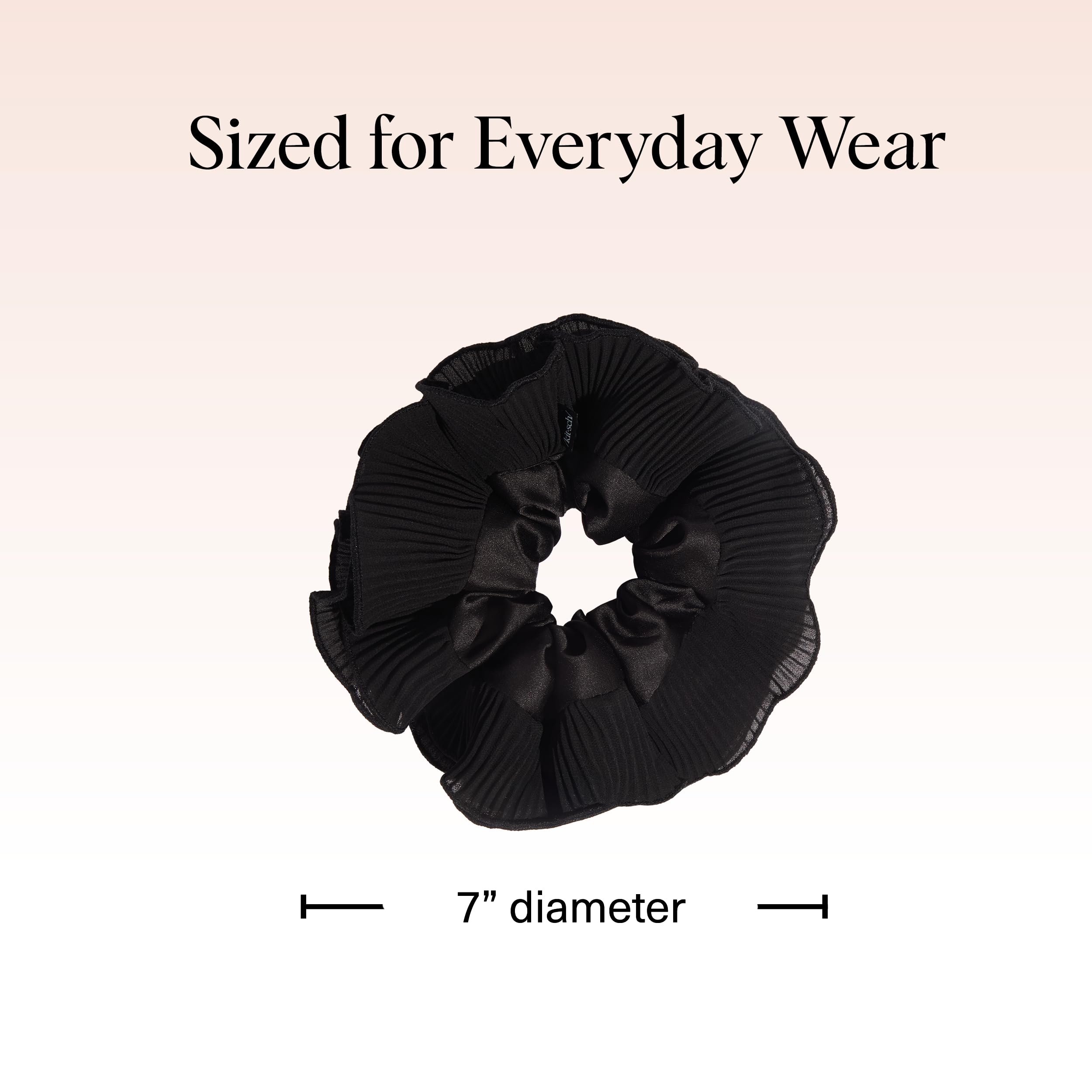Kitsch Pillow Satin Scrunchies for Women - Hair Ties No Damage, No Crease Hair Accessories | Perfect for Day or Night | Ideal Gifts for Women - Blush, 4pcs