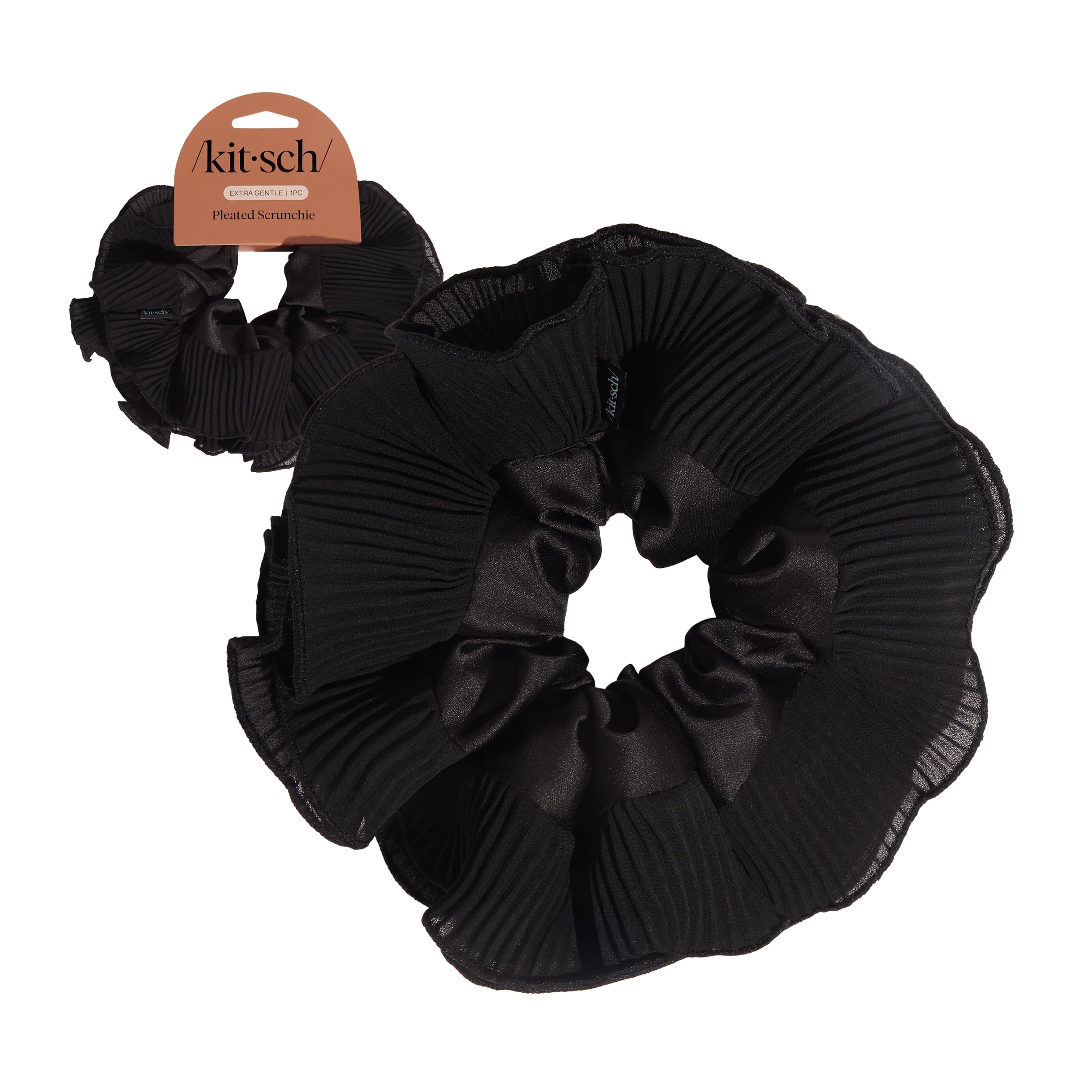 Kitsch Pillow Satin Scrunchies for Women - Hair Ties No Damage, No Crease Hair Accessories | Perfect for Day or Night | Ideal Gifts for Women - Blush, 4pcs