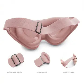 3D Contoured Sleep Eye Mask with Memory Foam Padding Adjustable Strap and Full Light Blocking