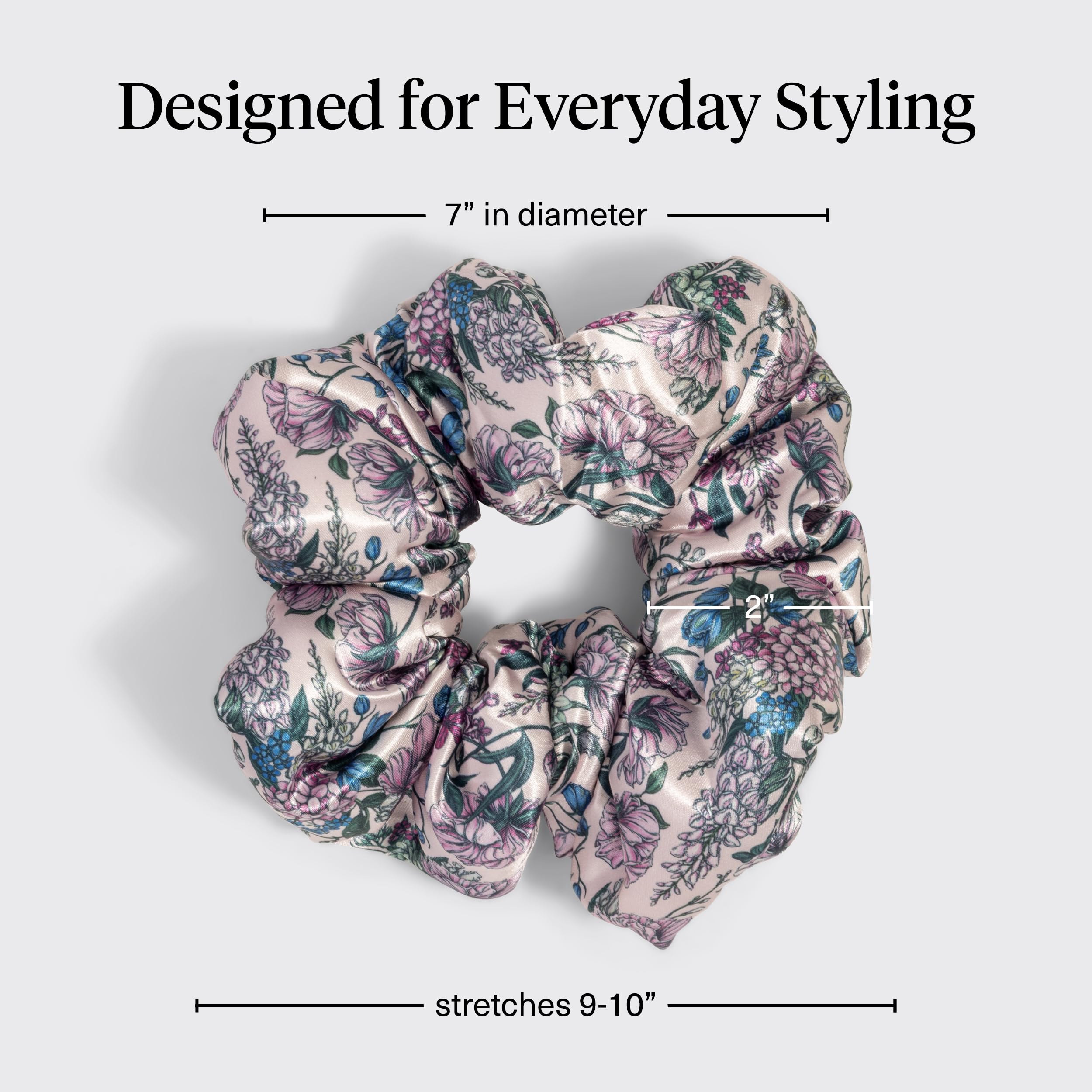 Kitsch Pillow Satin Scrunchies for Women - Hair Ties No Damage, No Crease Hair Accessories | Perfect for Day or Night | Ideal Gifts for Women - Blush, 4pcs