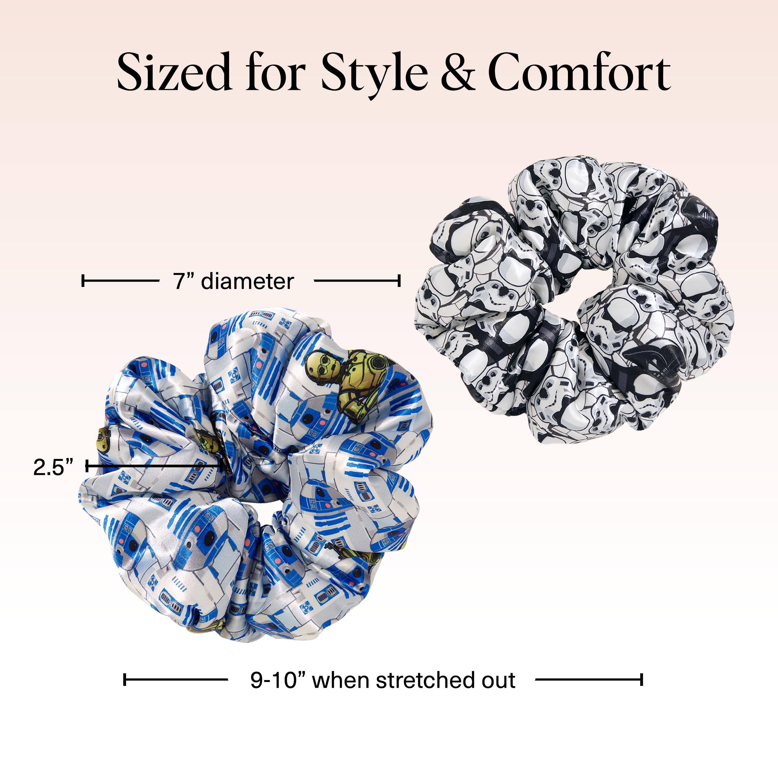 Kitsch Pillow Satin Scrunchies for Women - Hair Ties No Damage, No Crease Hair Accessories | Perfect for Day or Night | Ideal Gifts for Women - Blush, 4pcs