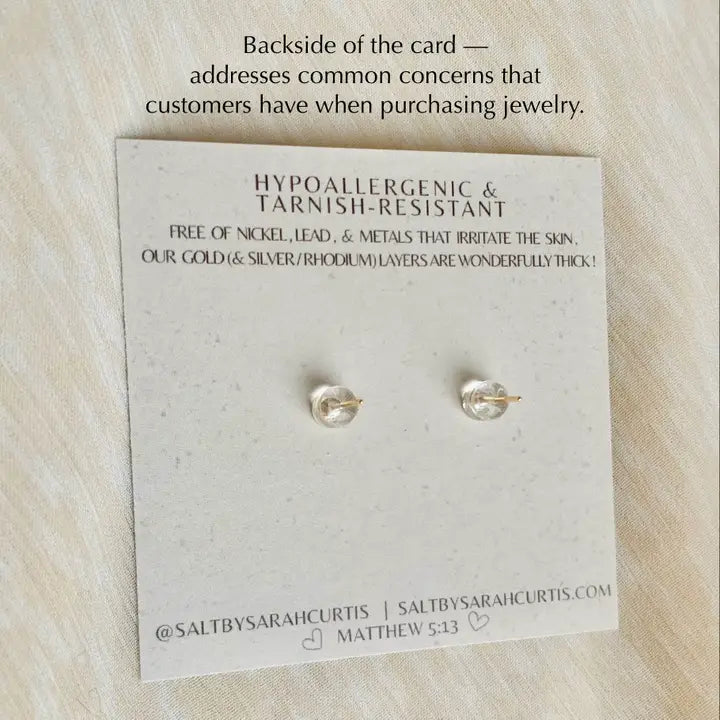 Trinity Studs | 18k Gold | Dainty Rhinestone Stud Earrings